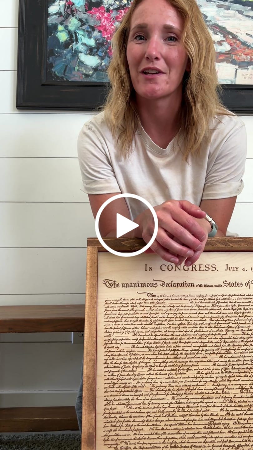 Customer video review of Declaration of Independence & Flag Design | Patriotic Laser Engraved & Framed Wall Art
