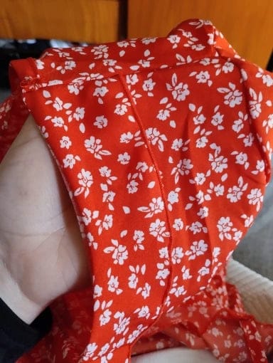 Customer photo review of Celeste Floral V-Neck A-Line Mini Dress