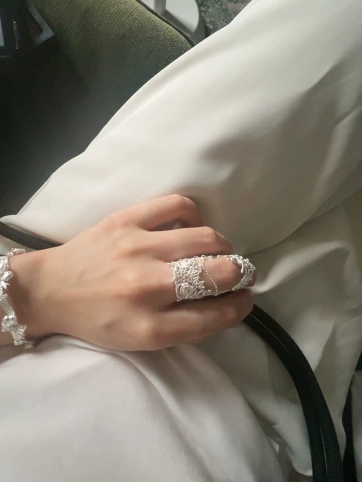 Customer photo review of Rebellious Tenderness Baroque Lace Adjustable Ring™