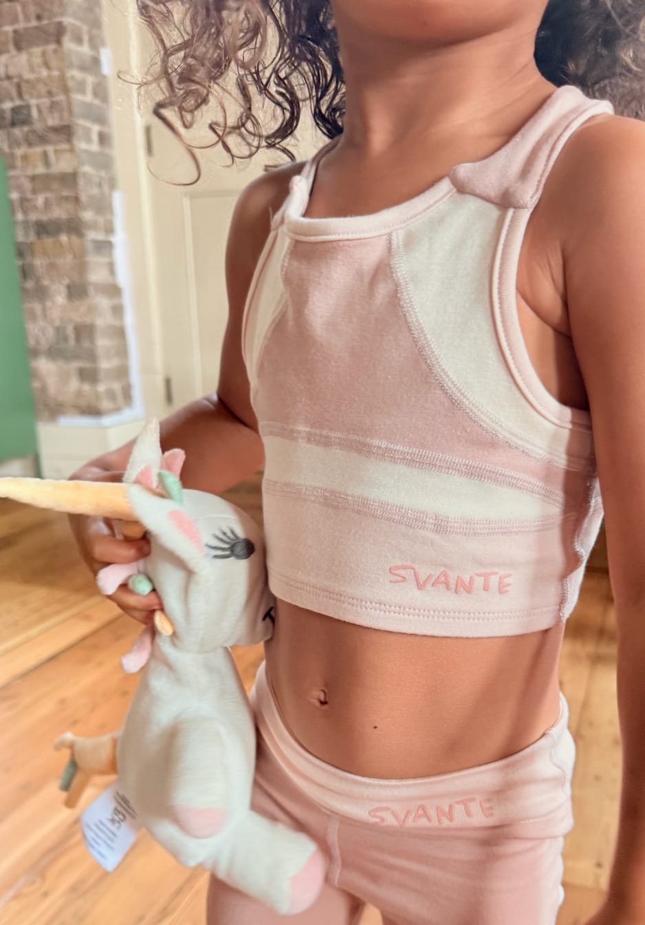 Customer photo review of Girls Pink Sports Crop Top | Plantech™ Plant-Based