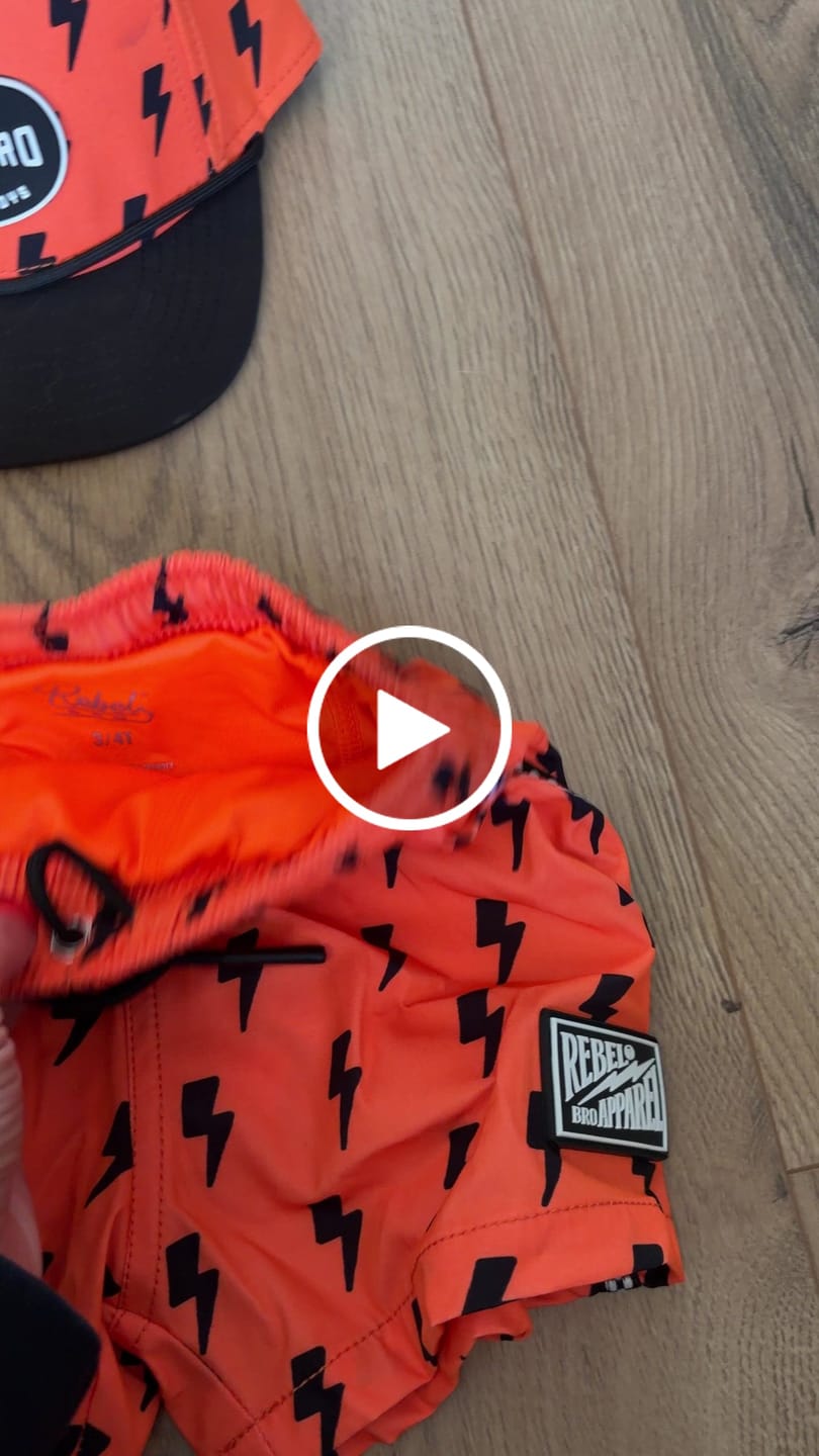 Customer video review of Hybrid Swim Trunks in Neon Valencia x Jagger