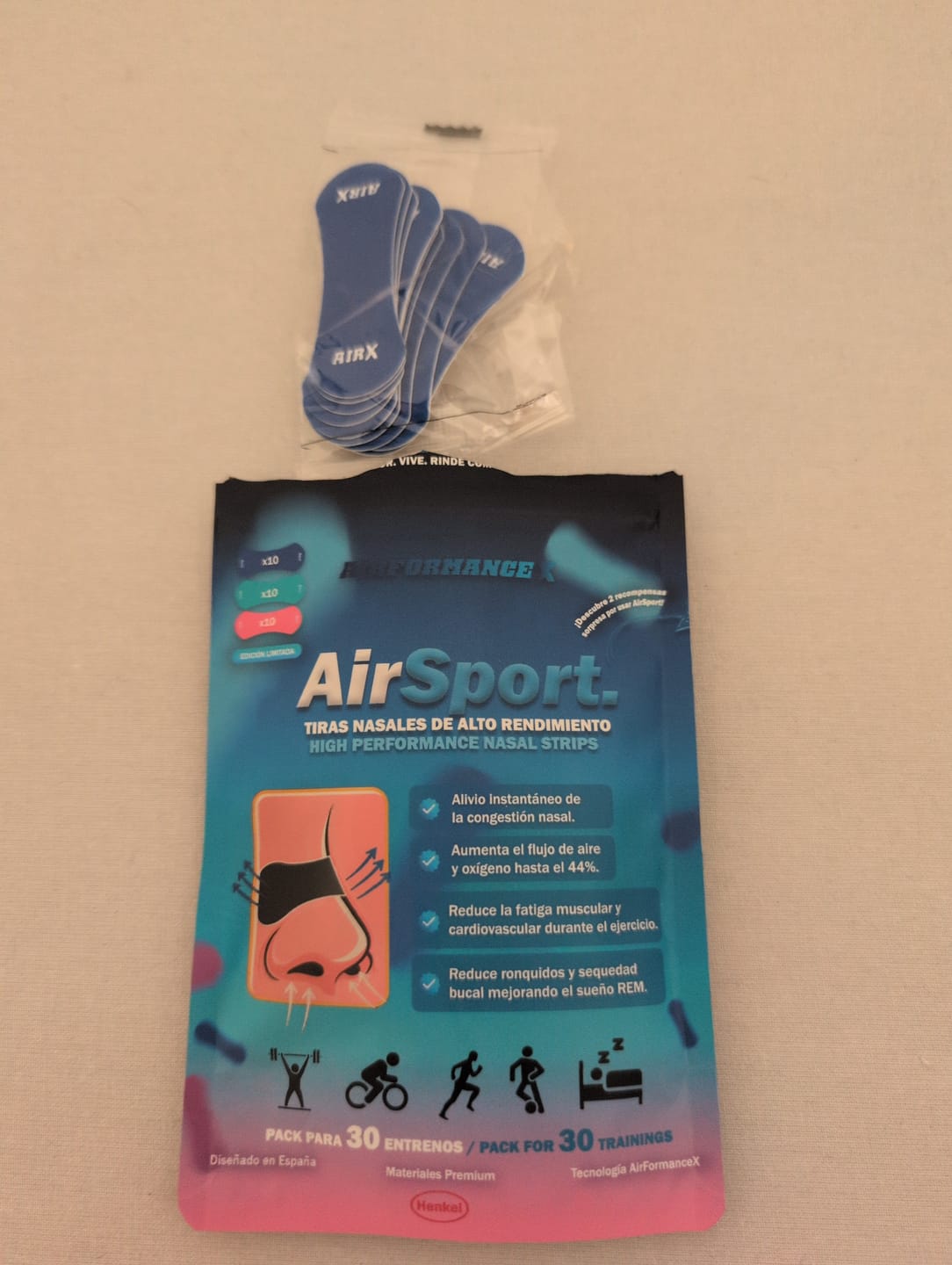 Customer photo review of AirSport® Multicolor Tiras Nasales de Alto Rendimiento