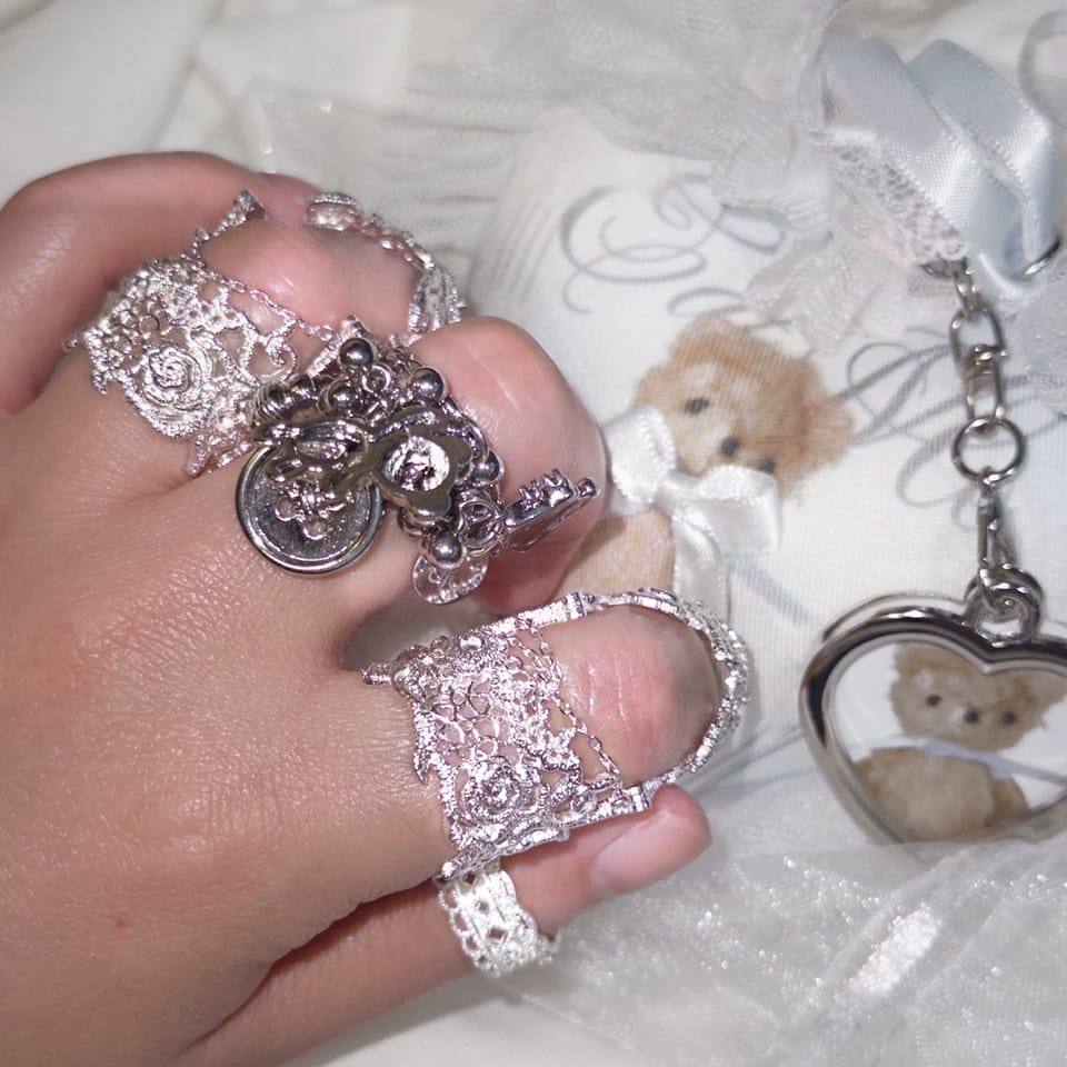 Customer photo review of Rebellious Tenderness Baroque Lace Adjustable Ring™