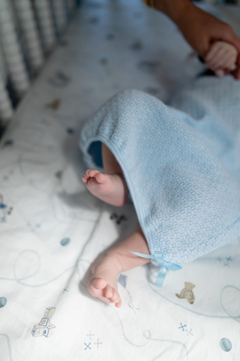 Customer photo review of Little Toy Chest Crib Sheet - Ivory