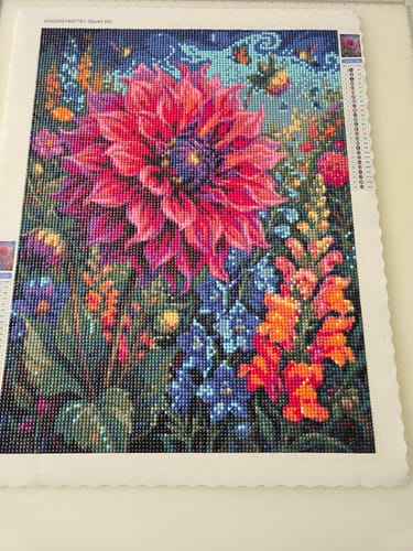Customer photo review of Blossoming Dahlia Dream (Diamond Painting)