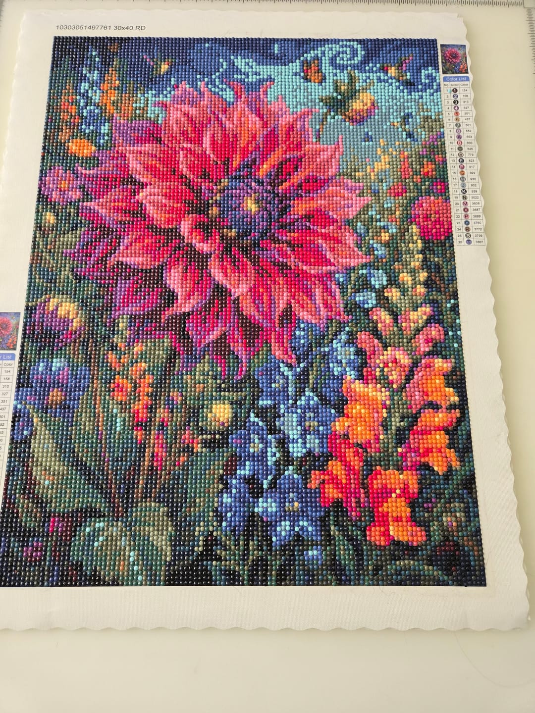 Customer photo review of Blossoming Dahlia Dream (Diamond Painting)