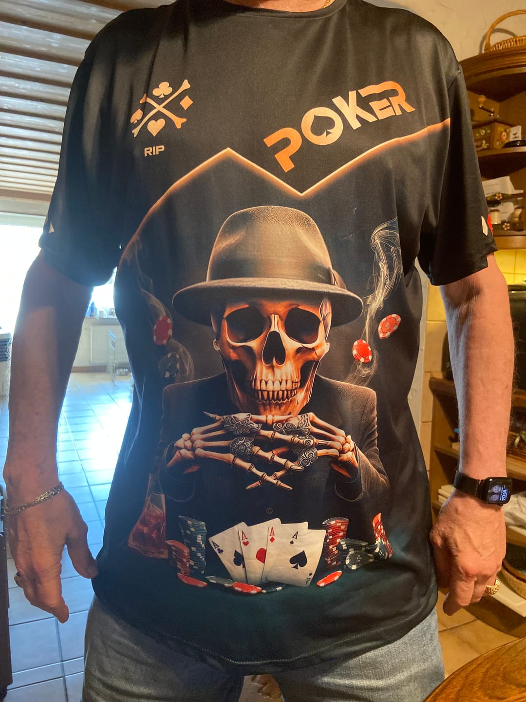 Customer photo review of Unisex Shirt, Custom Name Poker Shirt, Poker Polo Long Sleeve Shirt, Casino T-Shirt
