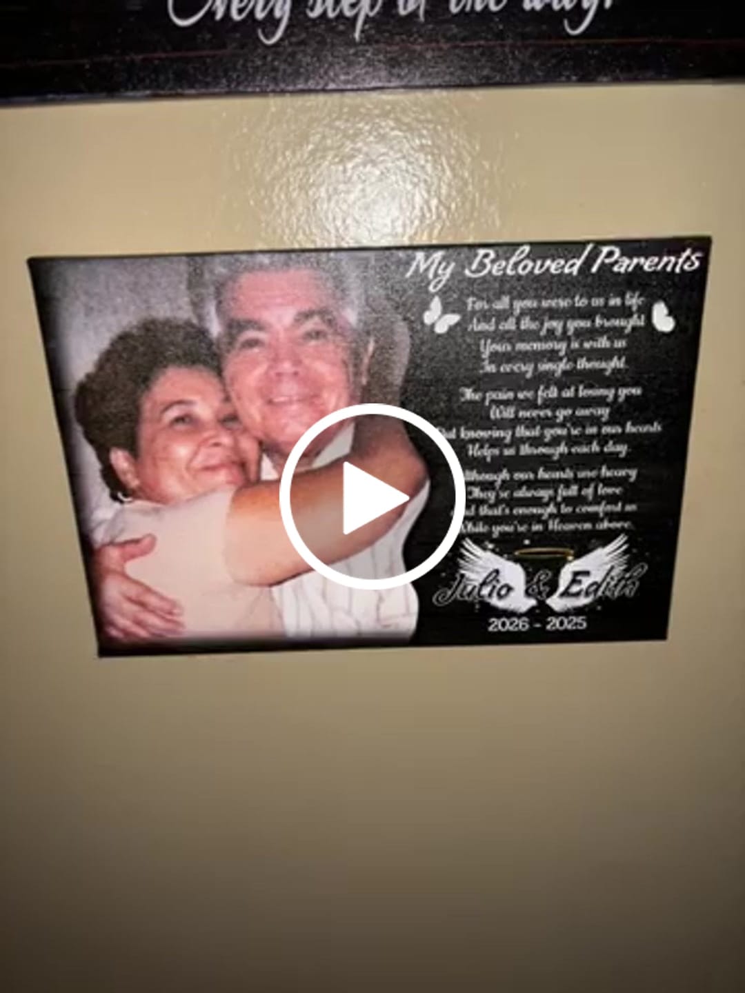 Customer video review of Personalized Canvas Prints, Custom Photo, Memorial Gifts, Sympathy Gifts, My Beloved Parents, Memorial Loss Of Parents Dem Canvas