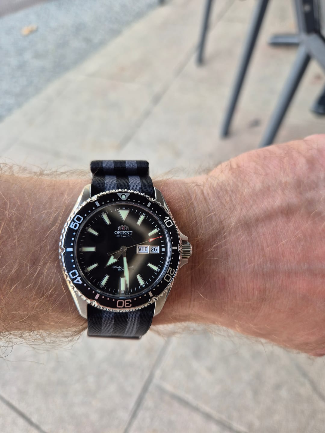Customer photo review of Bond Premium Nylon Watch Strap