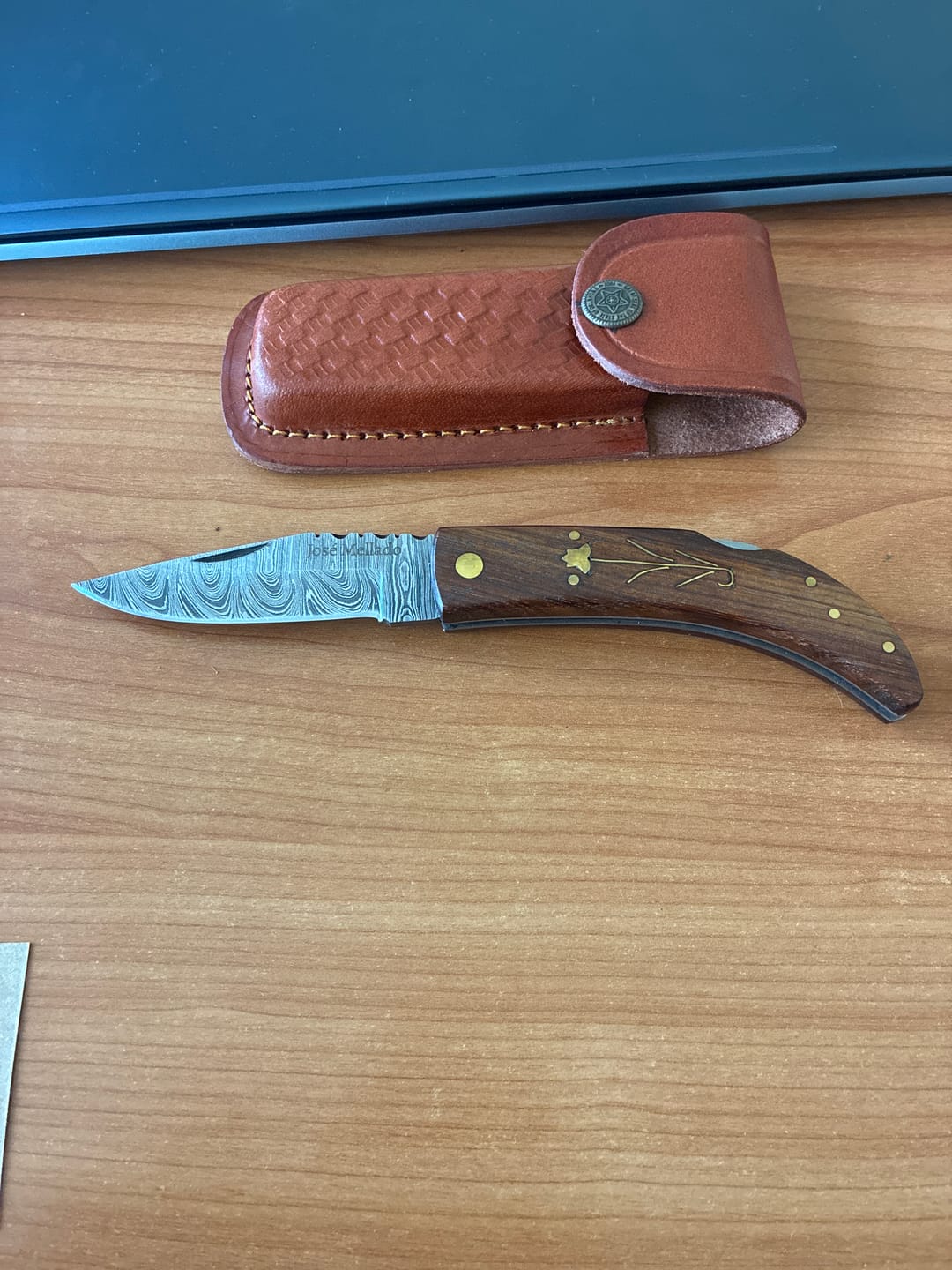 Customer photo review of Navaja de Acero Damasco 20cm “Petrohué“