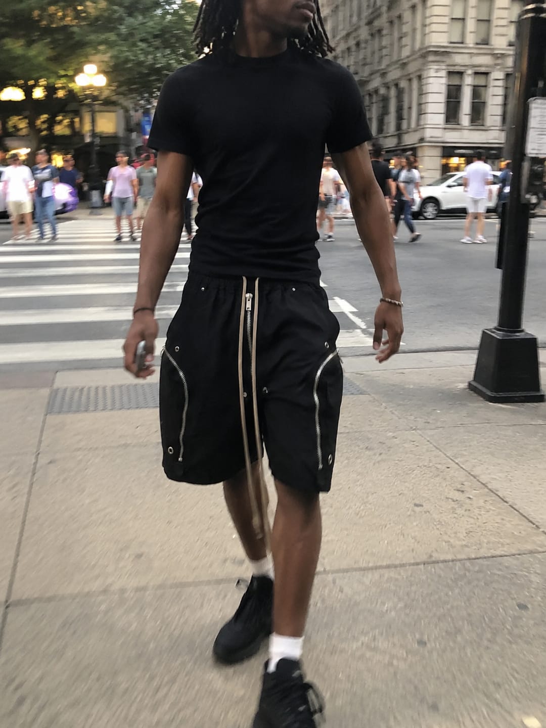 Customer photo review of Zip Functional Techwear Shorts