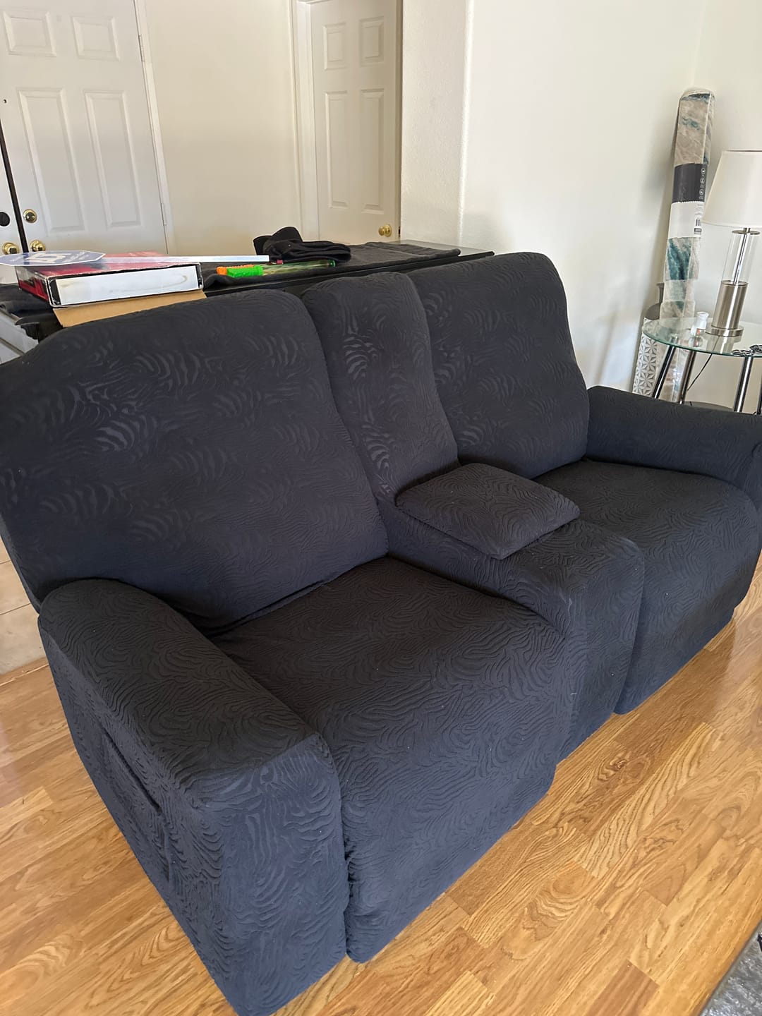 Customer photo review of Leopard Recliner Cover Stretch Sofa Slipcover With Elastic Bottom