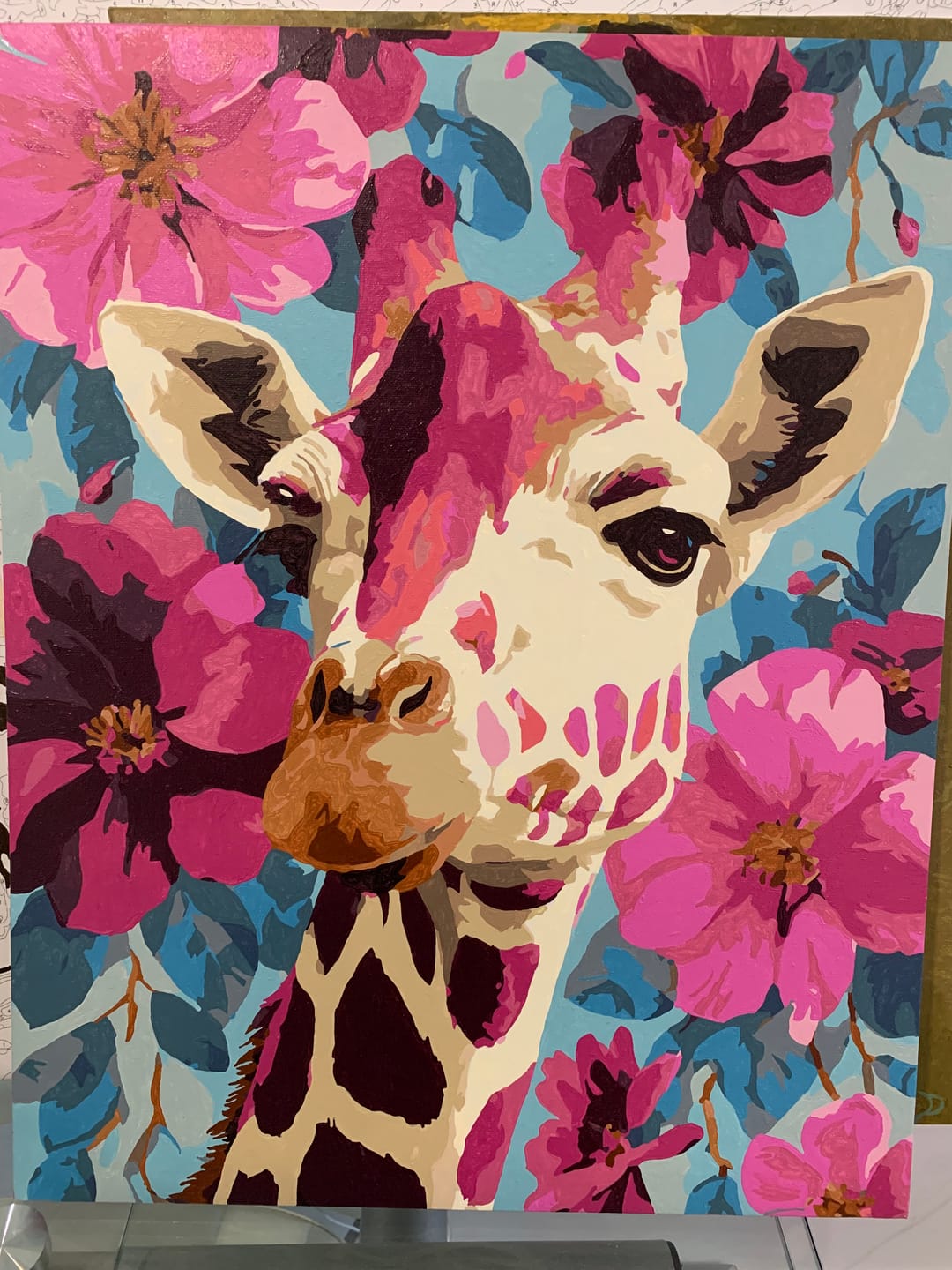 Customer photo review of Purple Giraffe | Paint by Number