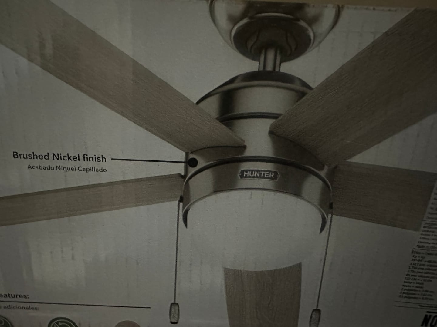 Customer photo review of Ventilador de Techo Feldon con Luz LED 52 Pulgadas