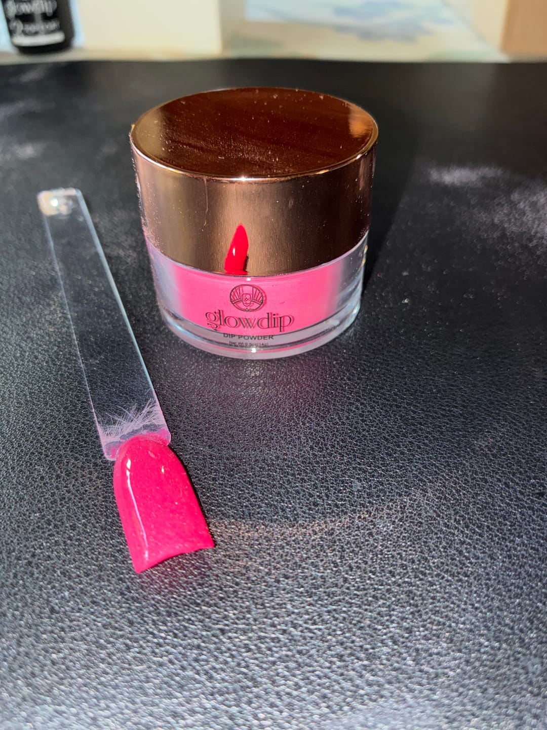 Customer photo review of Flamingo Pop Dipping Powder