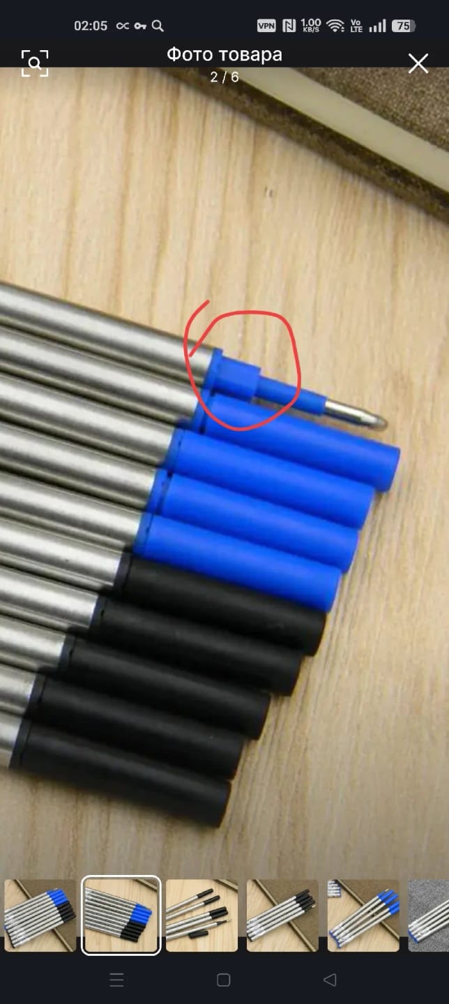 Customer photo review of Universal Rollerball Pen Refills (10 Pieces)