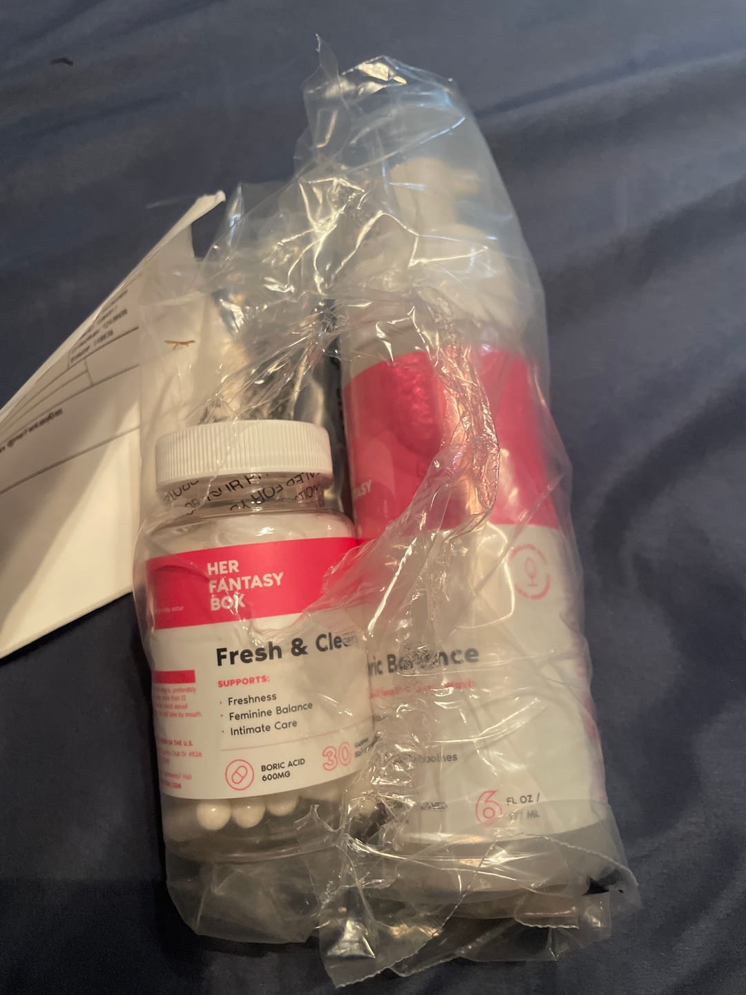 Customer photo review of The Fresh & Clean Kit - Boric Acid Vaginal Wash & Suppository Duo