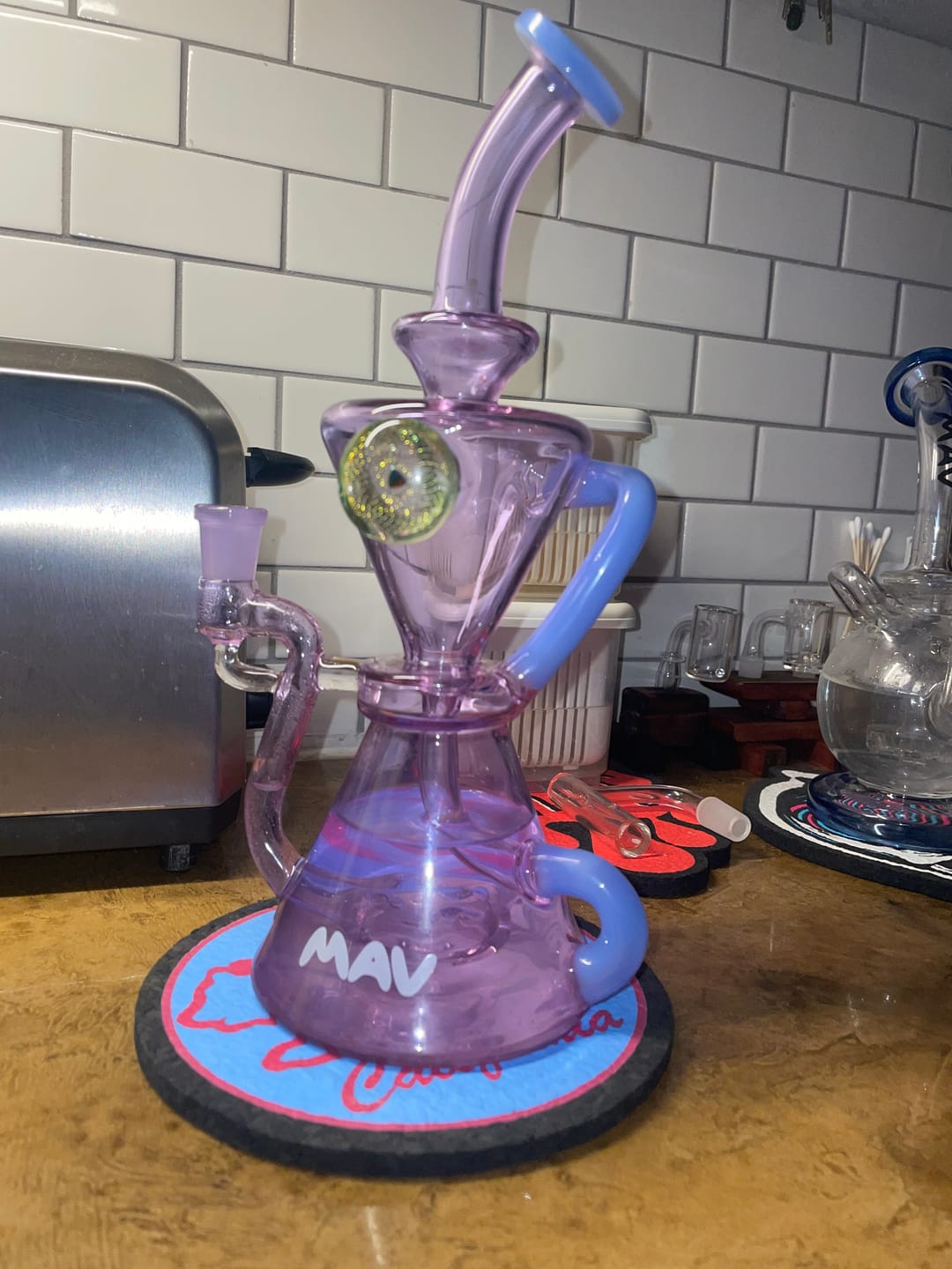 Customer photo review of The Beverly SUBTL Collab Hourglass Recycler - Purple