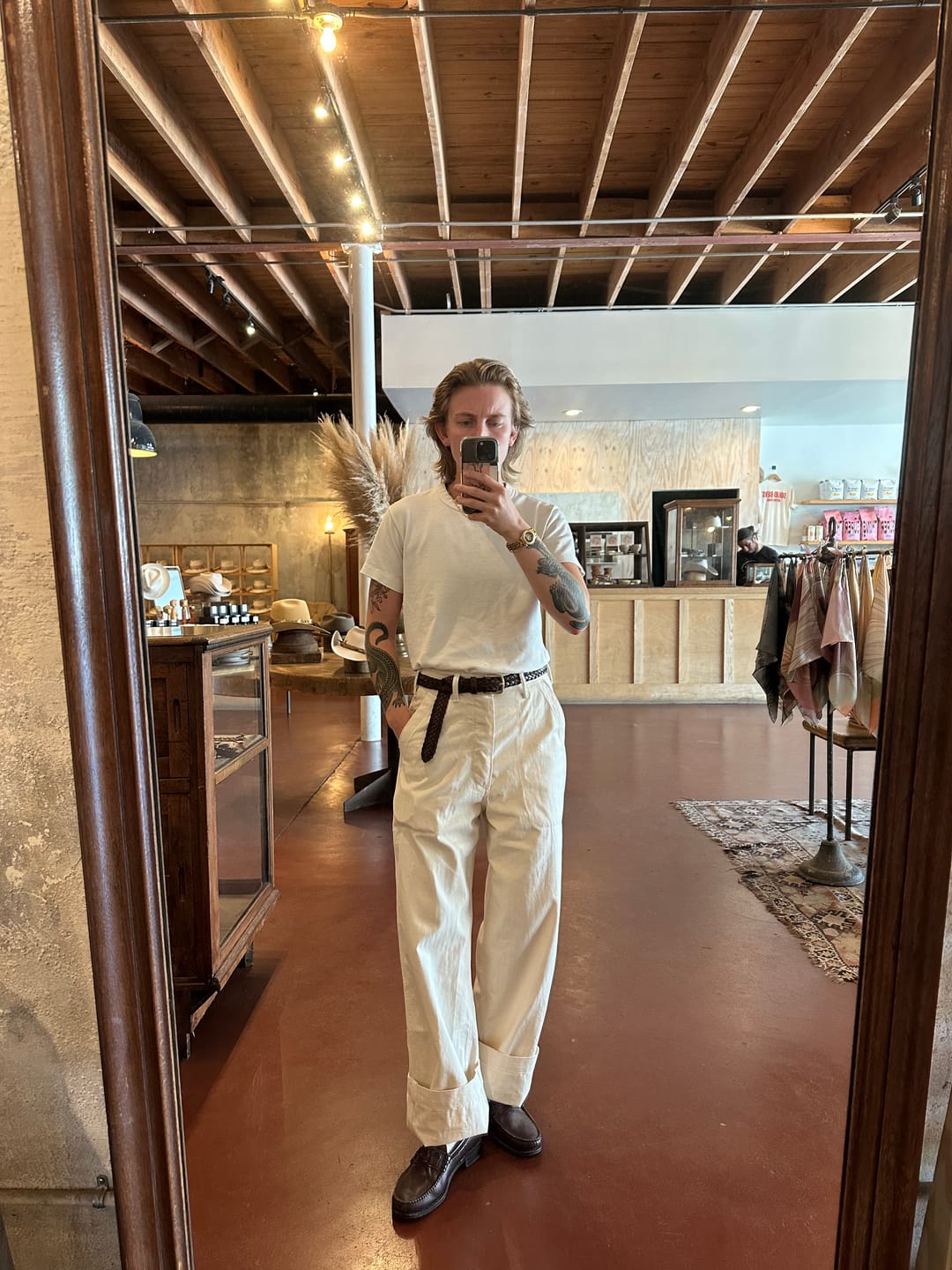 Customer photo review of USN Herringbone Deck Pants