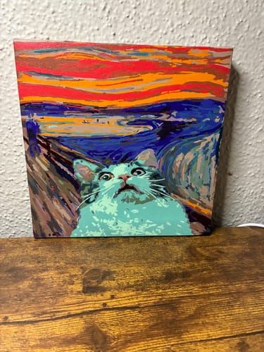 Customer photo review of Cat's Scream, Green Feline