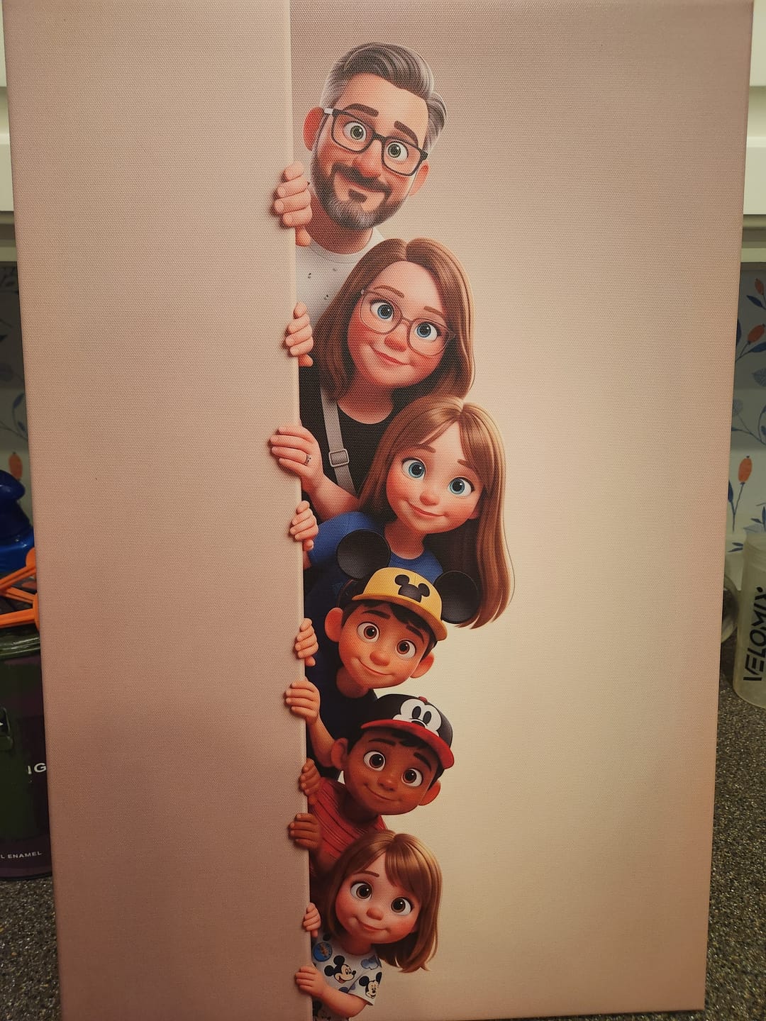 Customer photo review of Personalized Canvas - Animated Wall