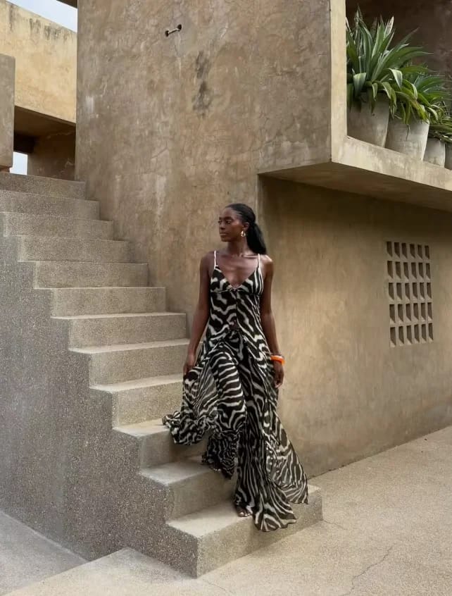 Customer photo review of Bianca Zebra Tunic Top and Trouser Set
