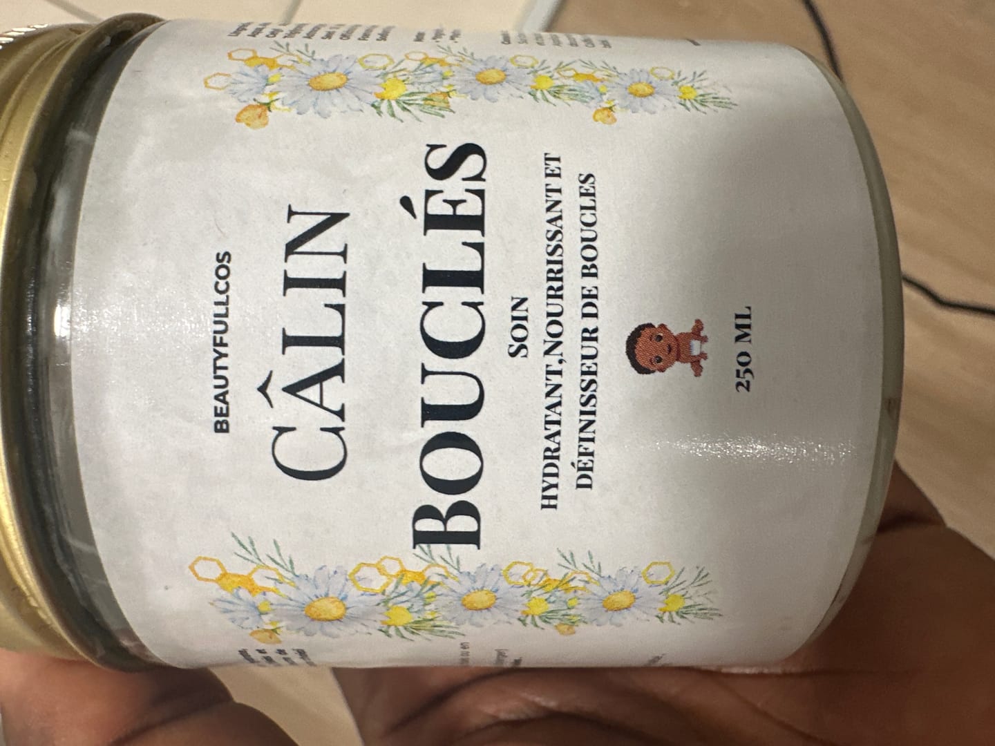Customer photo review of Crème capillaire CÂLIN BOUCLÉS