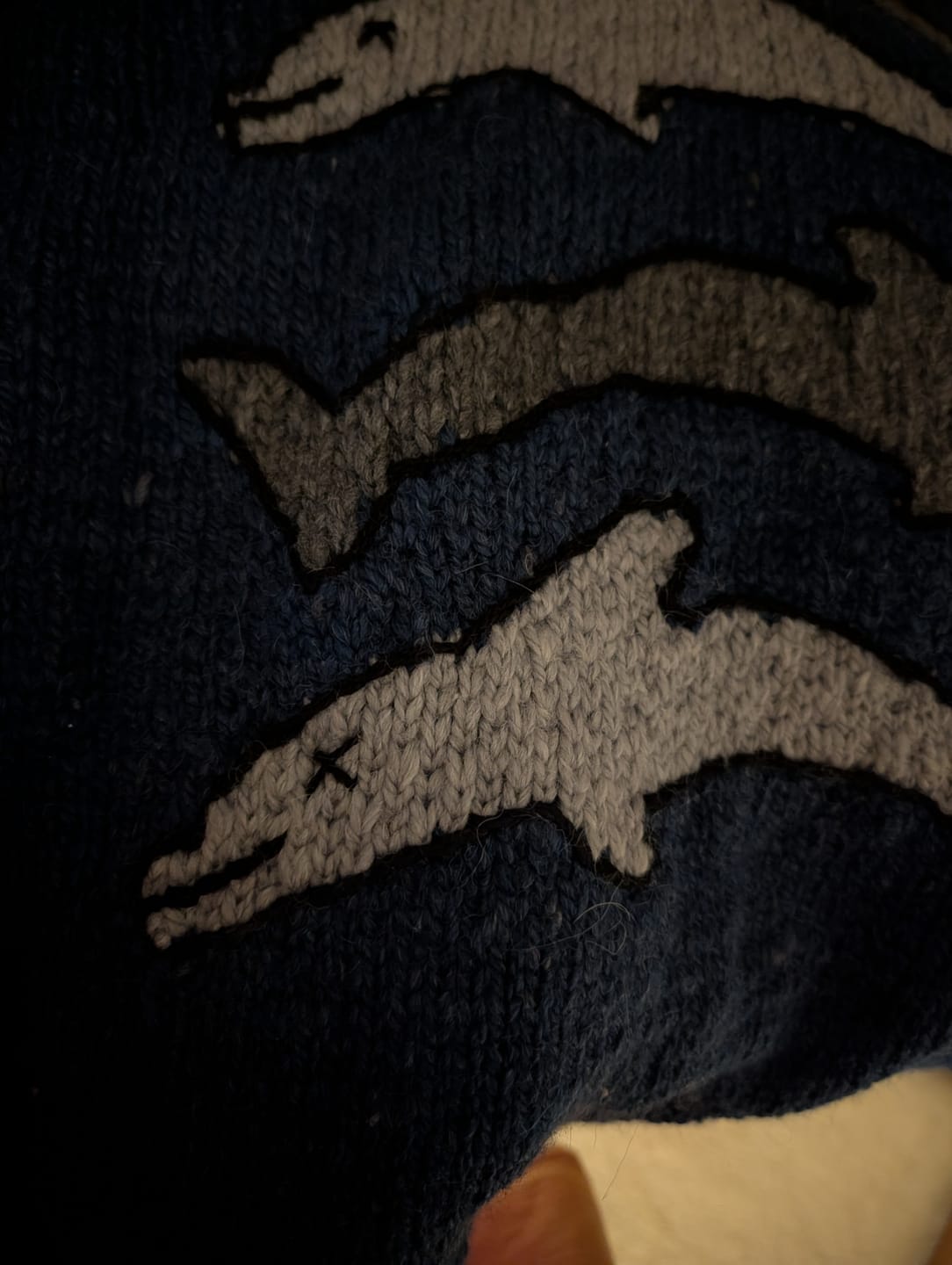 Customer photo review of Azure Dolphin Knit Sweater
