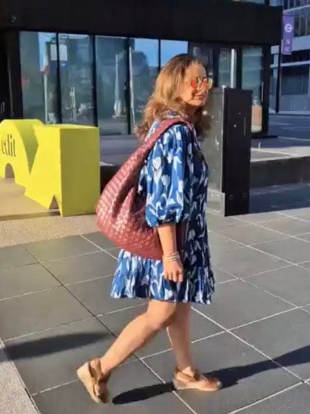 Customer photo review of Audrey Cotton Midi Dress