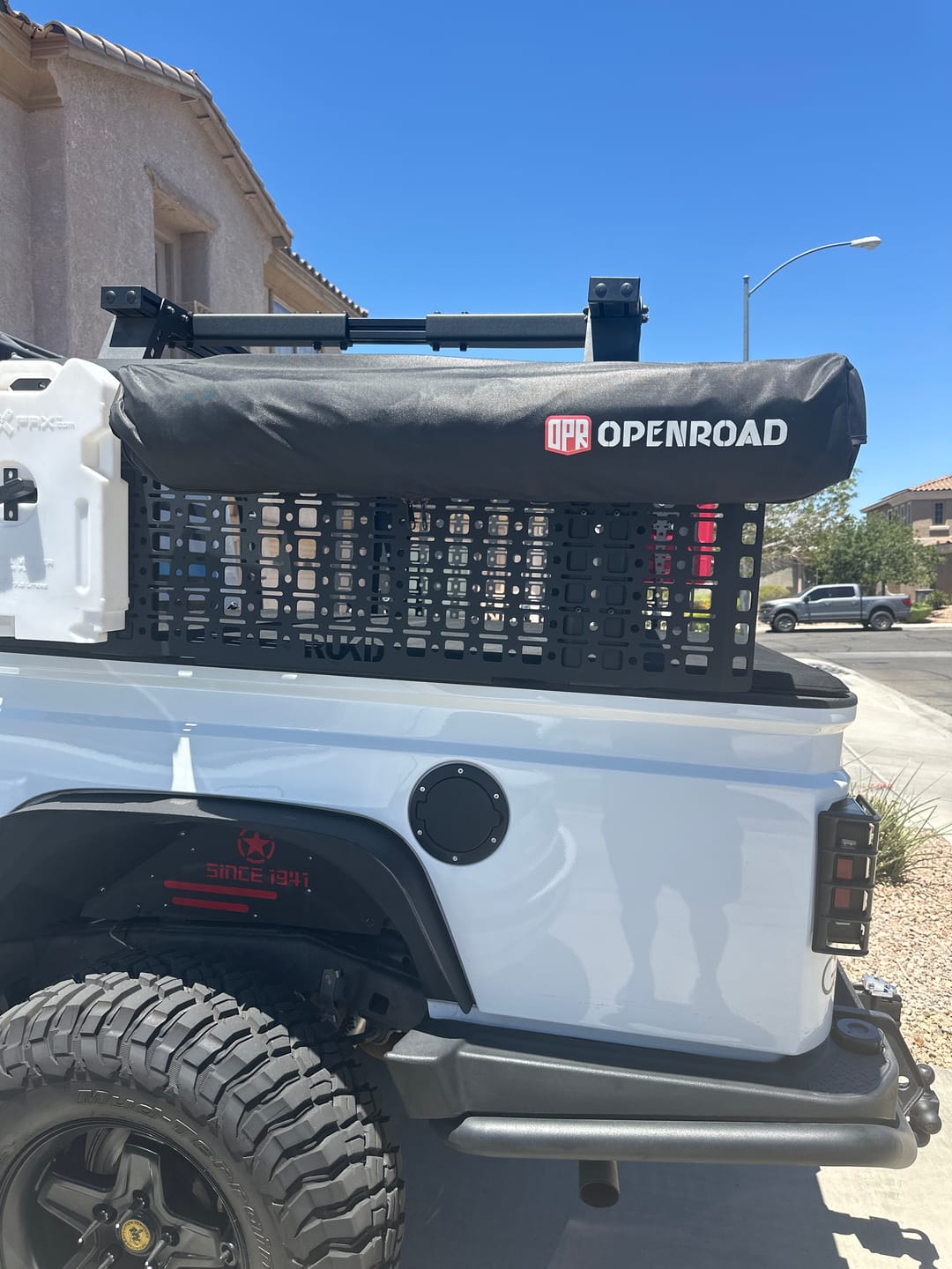 Customer photo review of OPENROAD Quick-Open Overland Shower/Privacy Awning V2
