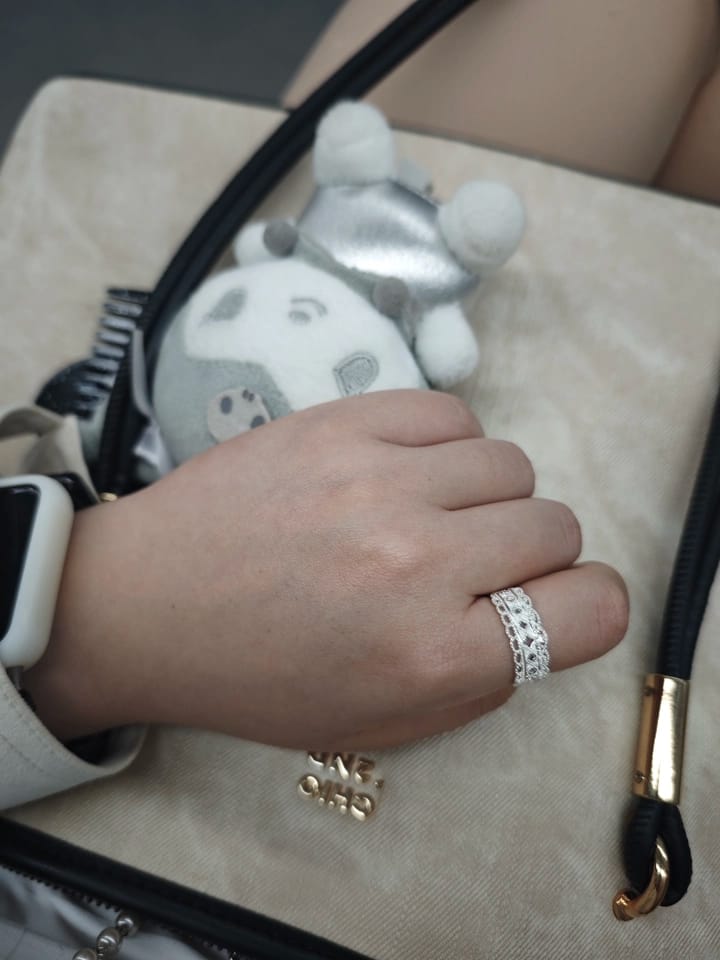 Customer photo review of Rebellious Tenderness Baroque Lace Adjustable Ring™
