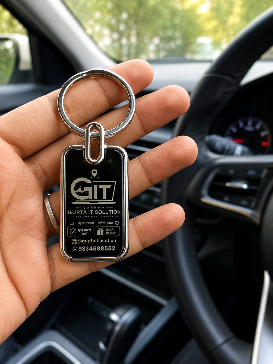 Customer photo review of Premium Metal Keychain | Best for Corporate Gifting | PrintMine.in
