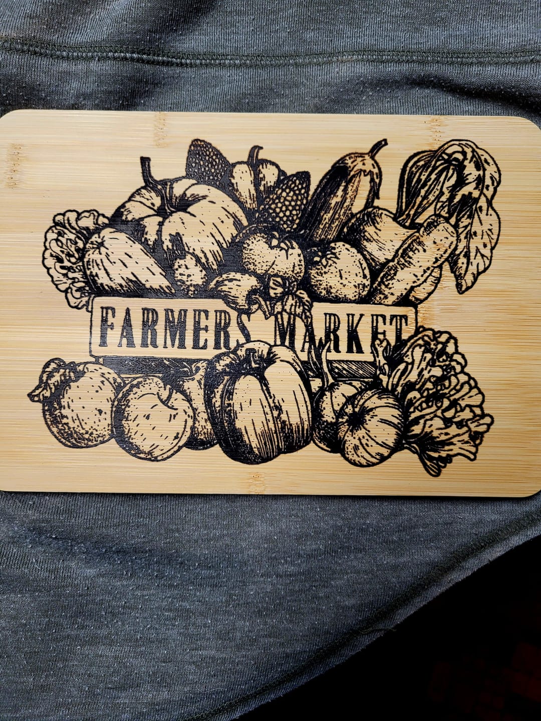 Customer photo review of Farmers Market - Mesh Stencil 8.5x11