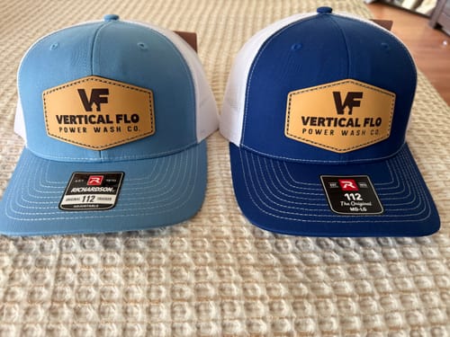 Customer photo review of Premium Custom Leather Patch Hats (Wholesale)
