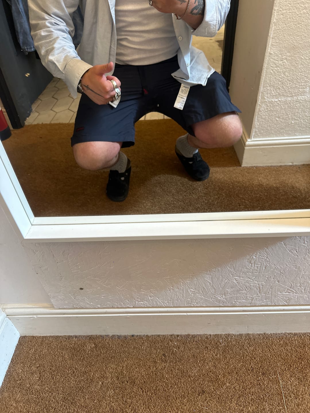 Customer photo review of Gramicci Nylon Packable G-Shorts British Navy