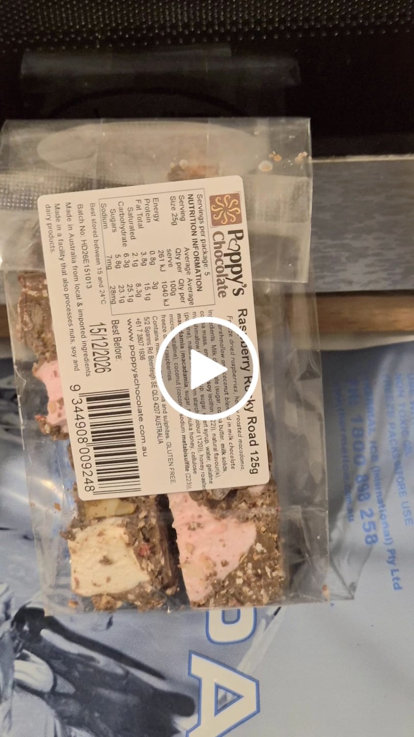 Customer video review of Rocky Road Raspberry and Macadamia Milk Chocolate 125g