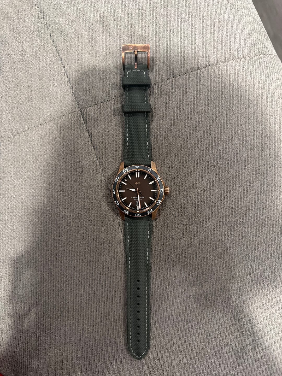 Customer photo review of Sailcloth Rubber Buckle - Green/White