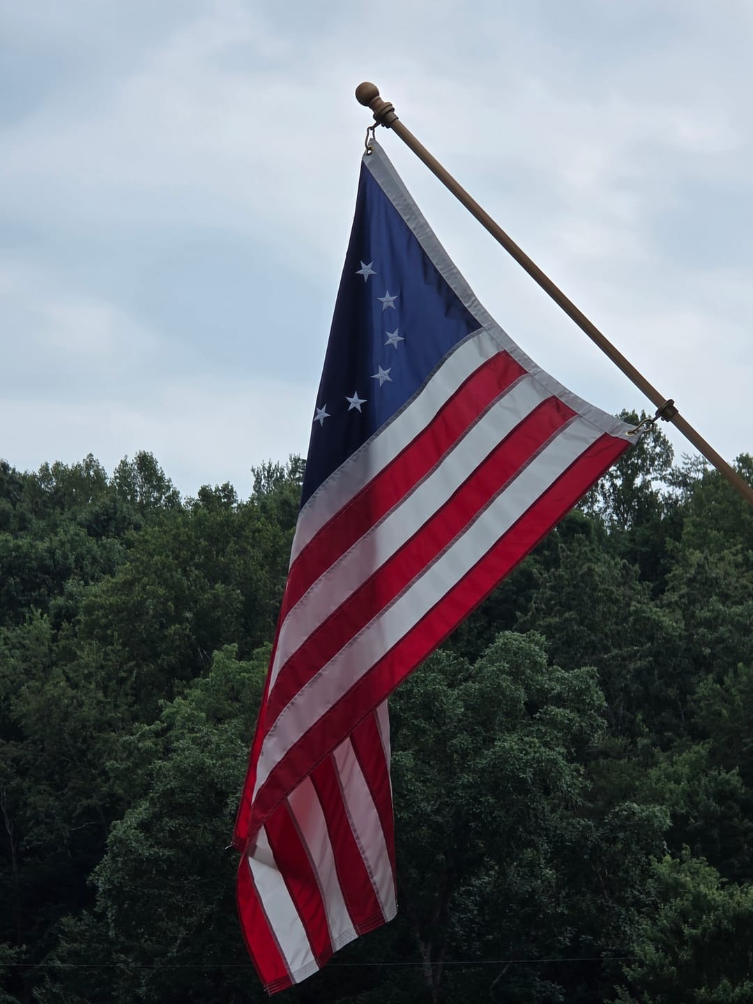 Customer photo review of 3' x 5' Betsy Ross Flag Set