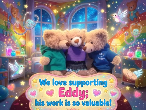 Customer photo review of Donate to Eddy the Teddy