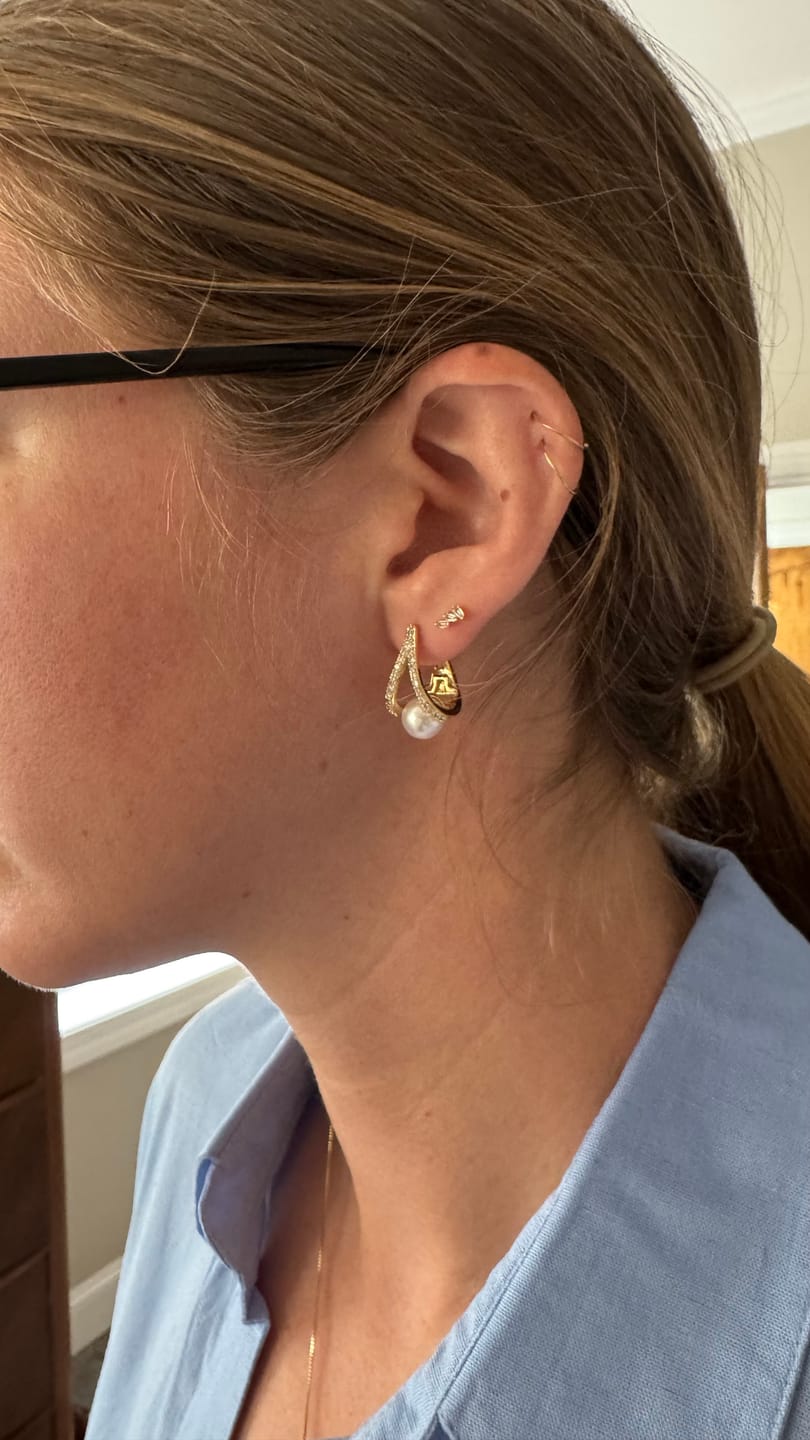 Customer photo review of Alma Earrings