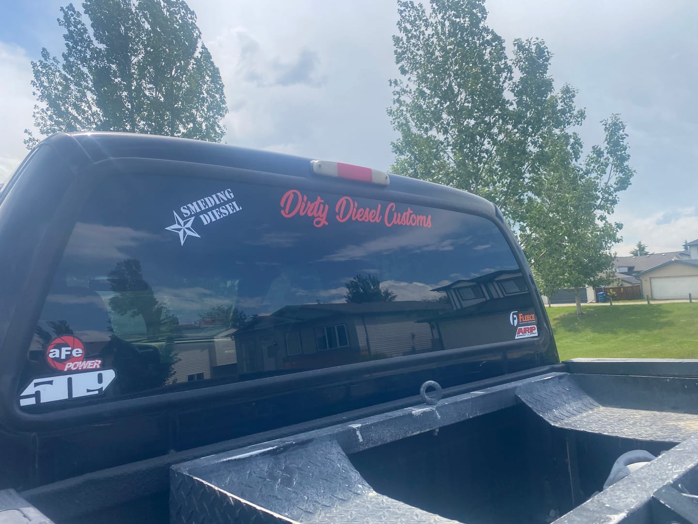 Customer photo review of Dirty Diesel Customs Banner Sticker
