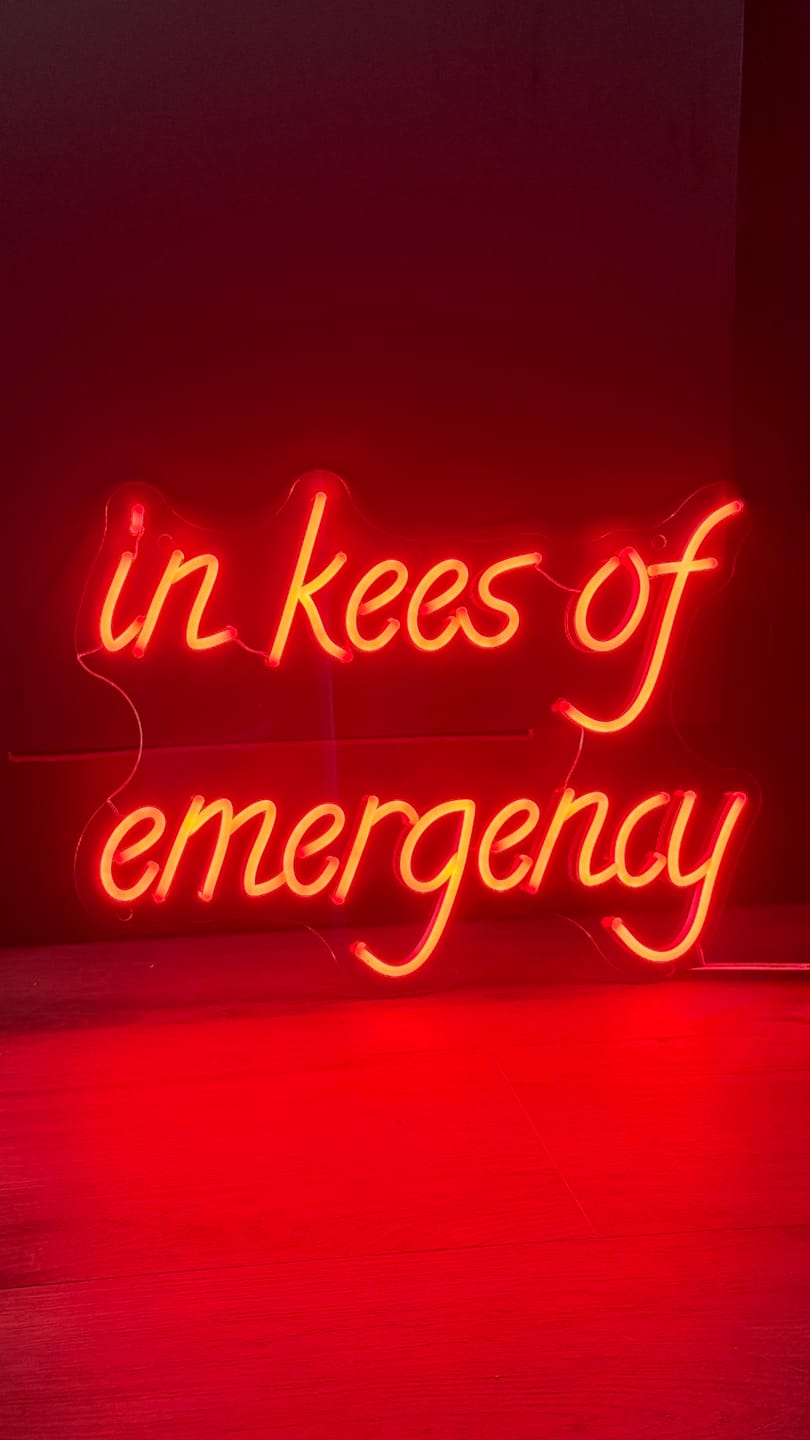Customer photo review of Custom neon sign in kees of emer...