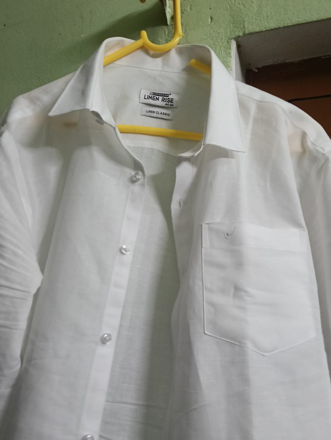 Customer photo review of Linen Classic - Linen Cotton White Shirts For Men | Uathayam