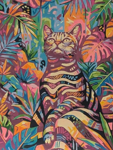 Customer photo review of Tropical Cat Portrait