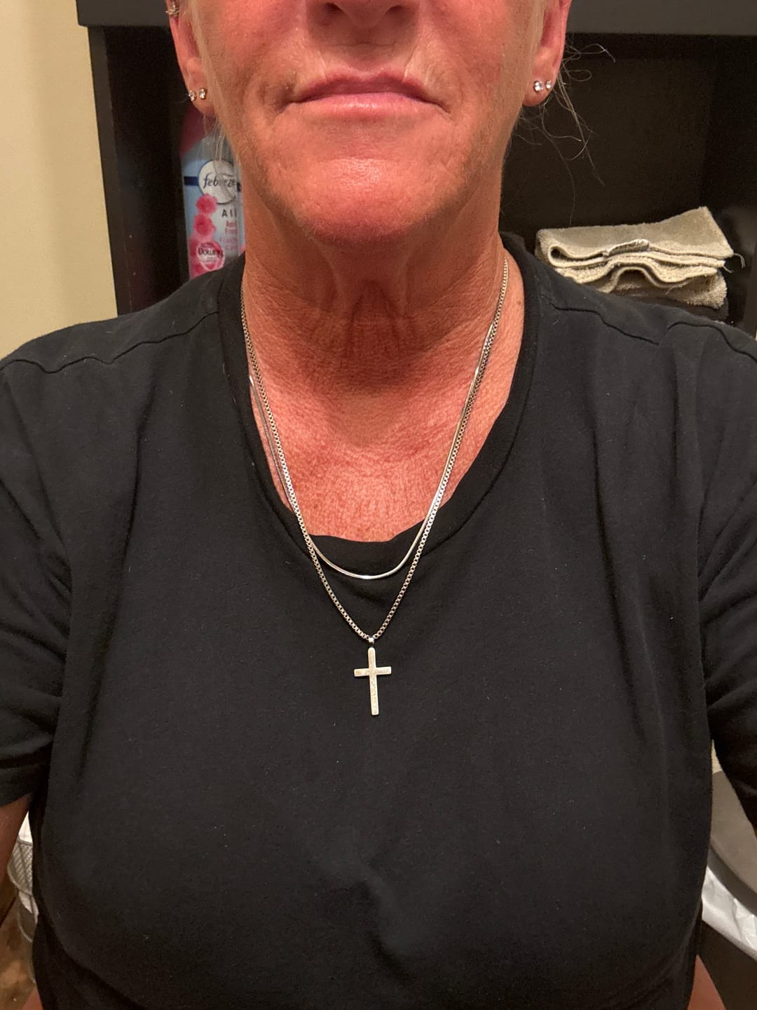 Customer photo review of Classic Cross Necklace Duo