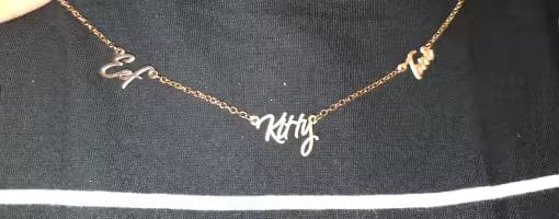 Customer photo review of Custom Multiple Name Necklace
