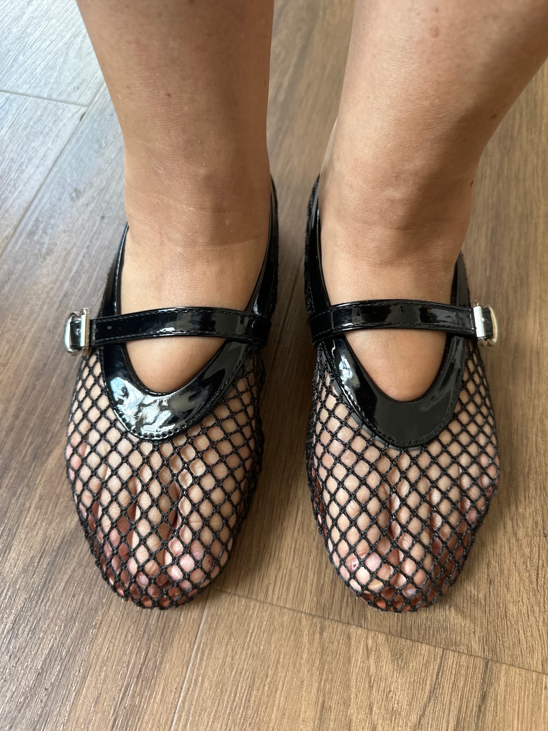 Customer photo review of Margaux Mesh Ballet Flats