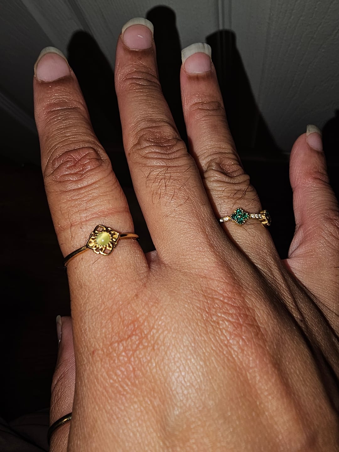 Customer photo review of Vintage Lotus Flower Opal Ring