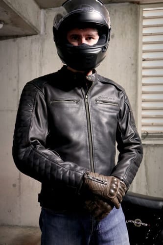 Customer photo review of GEN 2 'ol Bobber' | Diamond Quilted Premium Motorbike Jacket | Distressed Charcoal Brown