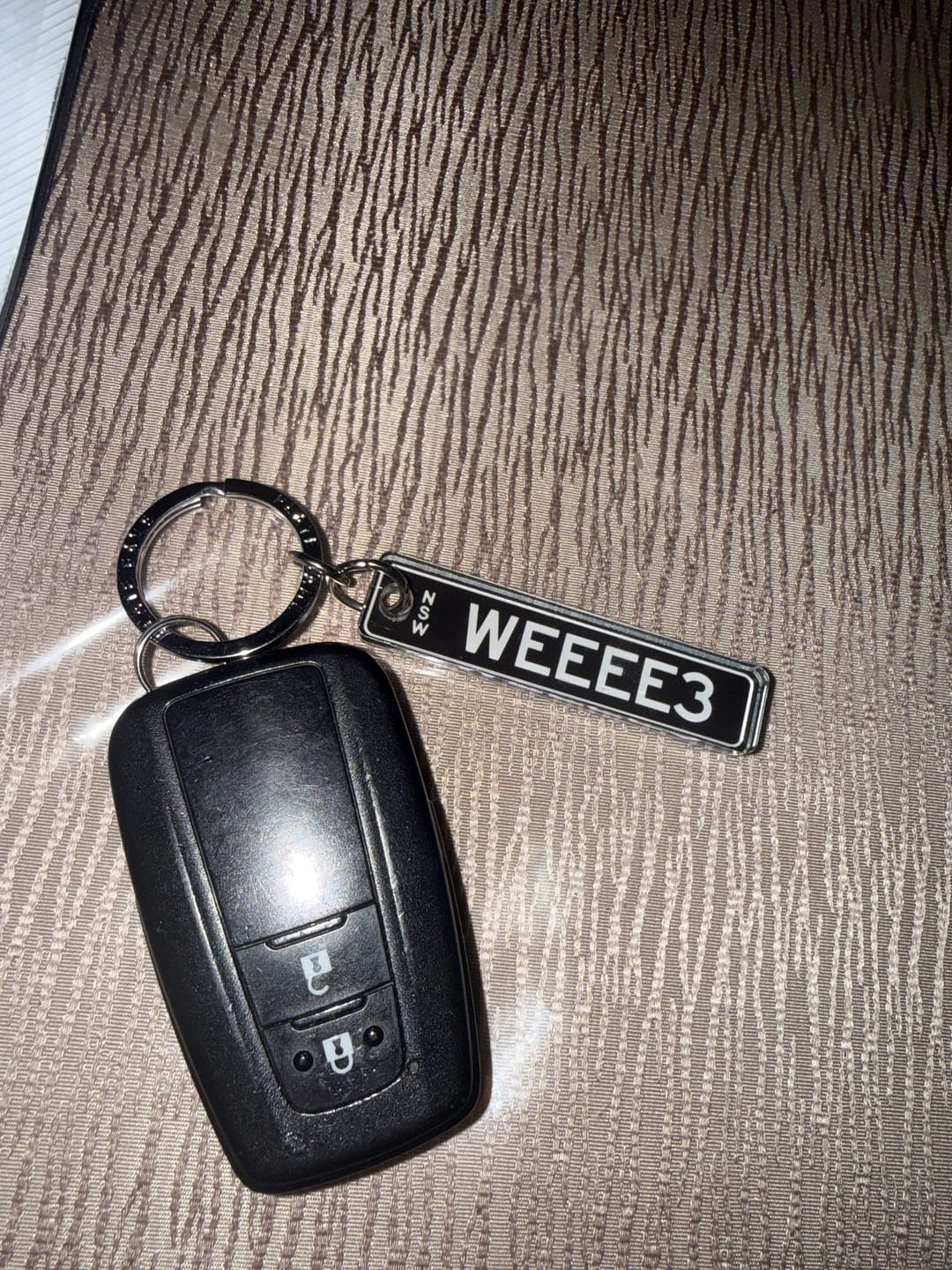 Customer photo review of NSW Premium Range Licence Plate Custom Keychain